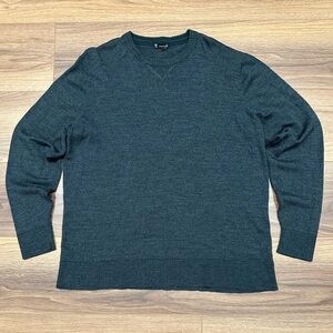 Smartwool Crewneck Sweater in Green/Gray Knit Size XL